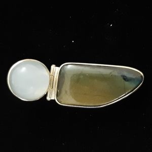 UNIQUE HINGED STERLING PENDANT